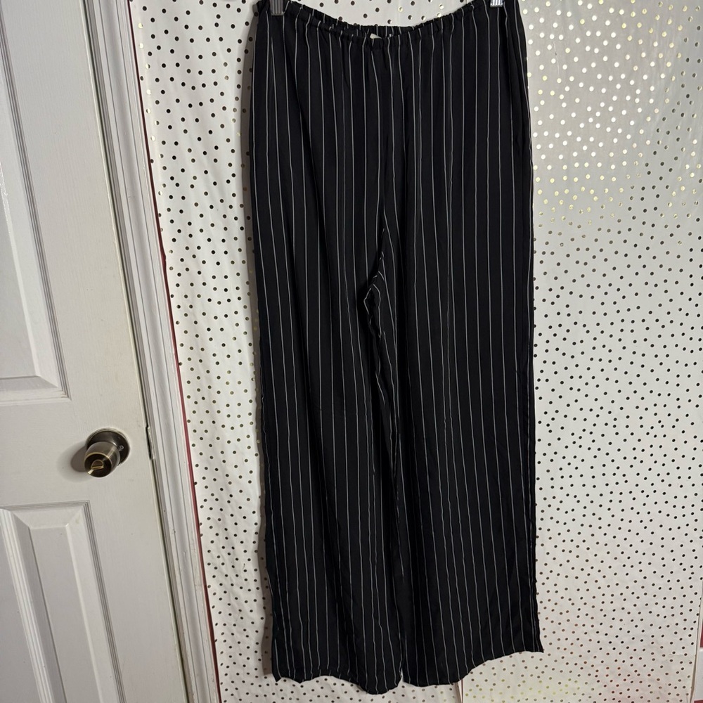 SHAINA MOTE PAJAMA PANT IN NAVY PINSTRIPE